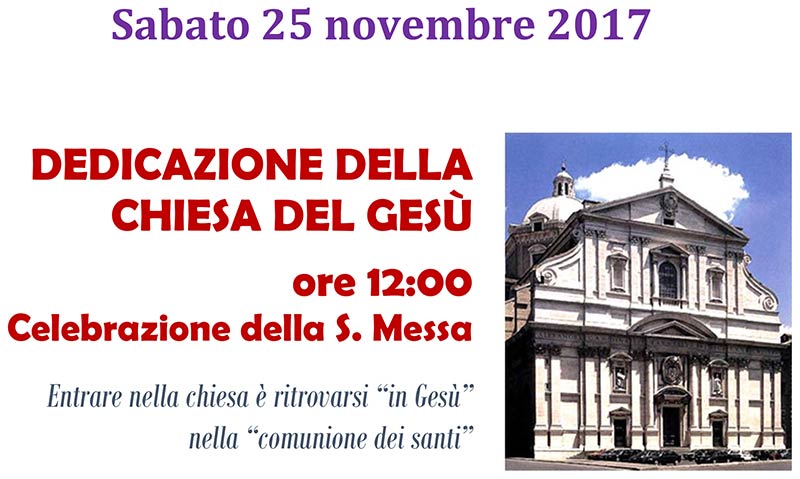 Dedicazione della Chiesa del Gesù