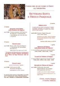 Settimana Santa 2018 - Triduo Pasquale