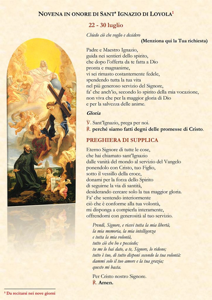 Novena In Onore Di Sant Ignazio Di Loyola 22 30 Luglio Chiesa Del 